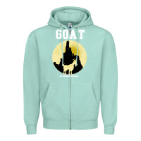 Seafoam big thunder mountain goat Zipper Hoodie - artisFamous
