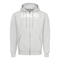 Dove Grey samcro Zipper Hoodie - artisFamous