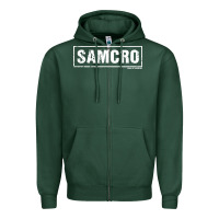 Sports Green samcro Zipper Hoodie - artisFamous
