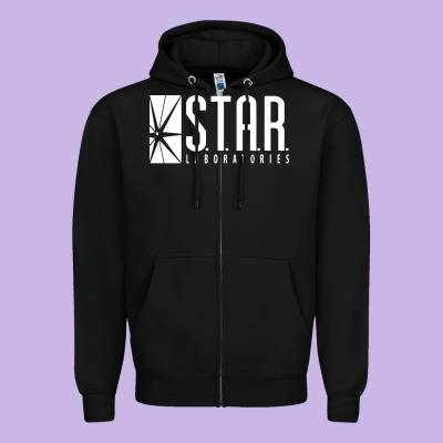 The Flash Tv Series Start Zipper Hoodie Designed By Artisfamous
