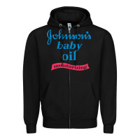 Black johnson's baby oil Zipper Hoodie - artisFamous