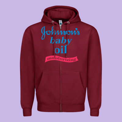 Johnson's Baby Oil Zipper Hoodie Designed By Artisfamous