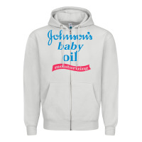Dove Grey johnson's baby oil Zipper Hoodie - artisFamous