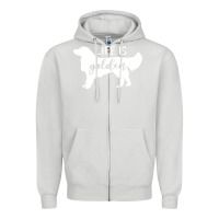 Dove Grey golden retriever - life is golden white Zipper Hoodie - artisFamous