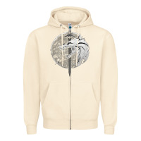 Sandshell Witcher Wolf Zipper Hoodie - artisFamous