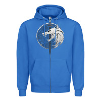True Royal Witcher Wolf Zipper Hoodie - artisFamous