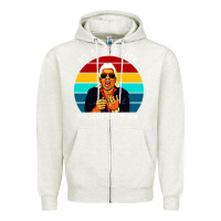 Oatmeal Heather ric flair to be the man Zipper Hoodie - artisFamous