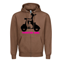 Chestnut scooter girl Zipper Hoodie - artisFamous