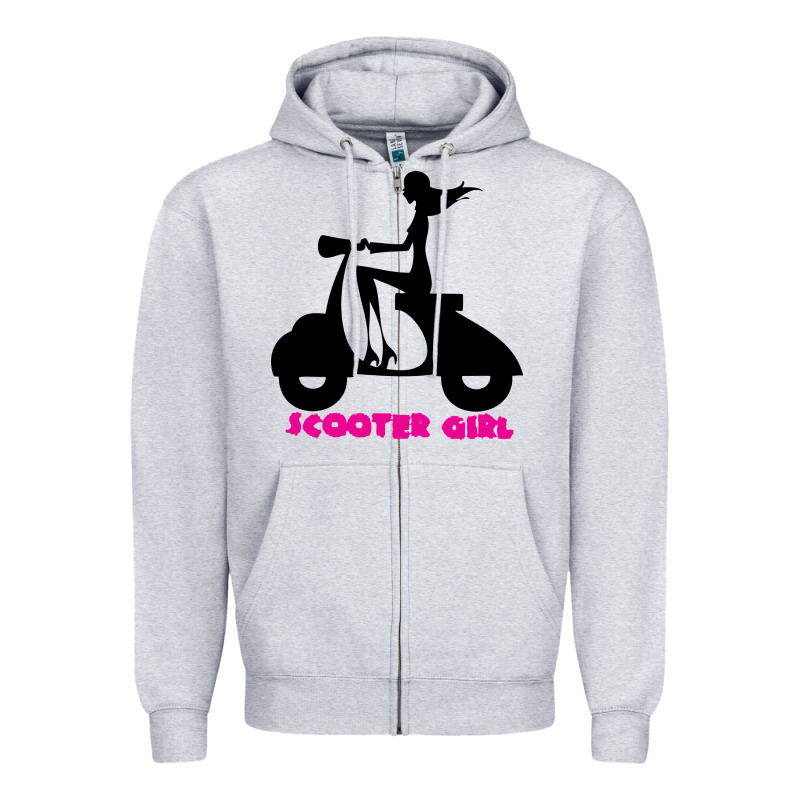 Scooter Girl Zipper Hoodie by artisFamous | Teevron