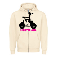 Sandshell scooter girl Zipper Hoodie - artisFamous