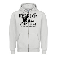Dove Grey mordor fun run Zipper Hoodie - artisFamous