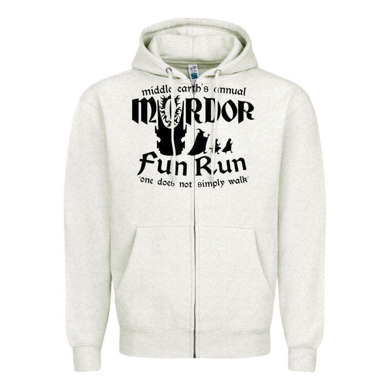 Mordor Fun Run Zipper Hoodie by artisFamous | Teevron