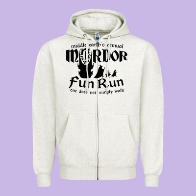 Mordor Fun Run Zipper Hoodie Designed By Artisfamous