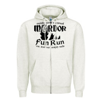 Oatmeal Heather mordor fun run Zipper Hoodie - artisFamous