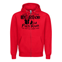 Red mordor fun run Zipper Hoodie - artisFamous
