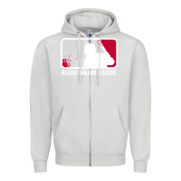 Dove Grey negan major league Zipper Hoodie - artisFamous