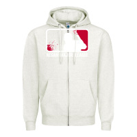 Oatmeal Heather negan major league Zipper Hoodie - artisFamous