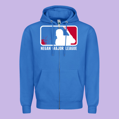 Negan Major League Zipper Hoodie Designed By Artisfamous