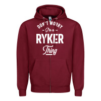 Burgundy Ryker Personalized Name Birthday Gift Zipper Hoodie - artisFamous
