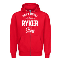 Red Ryker Personalized Name Birthday Gift Zipper Hoodie - artisFamous