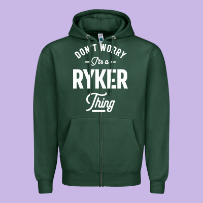 Ryker Personalized Name Birthday Gift Zipper Hoodie Designed By Artisfamous