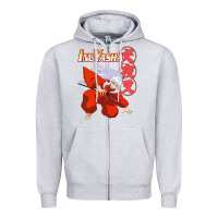Heather Grey vintage animejapanese cartoon Zipper Hoodie - artisFamous