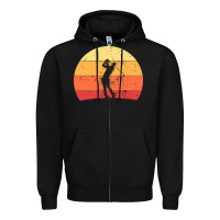 Black Vintage Retro Golf | Golfers Zipper Hoodie - artisFamous