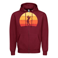 Burgundy Vintage Retro Golf | Golfers Zipper Hoodie - artisFamous