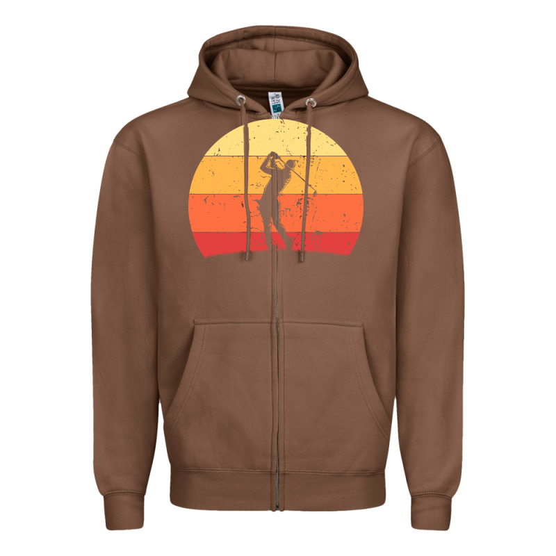 Vintage Retro Golf | Golfers Zipper Hoodie by artisFamous | Teevron