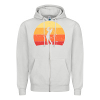 Dove Grey Vintage Retro Golf | Golfers Zipper Hoodie - artisFamous