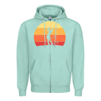 Seafoam Vintage Retro Golf | Golfers Zipper Hoodie - artisFamous