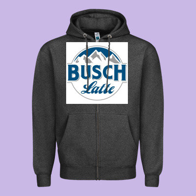 Latte Classic Busch Zipper Hoodie Designed By Artisfamous