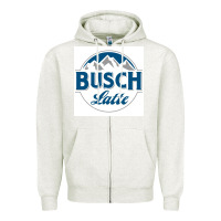 Oatmeal Heather latte classic busch Zipper Hoodie - artisFamous