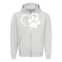 Dove Grey dog dad mom puppy shirt love dogs paw print heart women men  shirt Zipper Hoodie - artisFamous