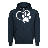 Dog Dad Mom Puppy Shirt Love Dogs Paw Print Heart Women Men  Shirt Zipper Hoodie | Teevron