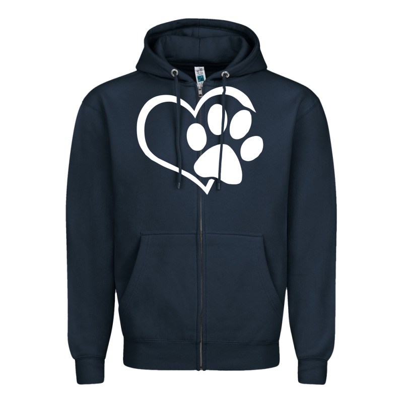Dog Dad Mom Puppy Shirt Love Dogs Paw Print Heart Women Men  Shirt Zipper Hoodie by artisFamous | Teevron