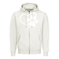 Oatmeal Heather dog dad mom puppy shirt love dogs paw print heart women men  shirt Zipper Hoodie - artisFamous