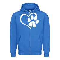 True Royal dog dad mom puppy shirt love dogs paw print heart women men  shirt Zipper Hoodie - artisFamous