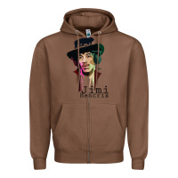 Chestnut jimi hendrix Zipper Hoodie - artisFamous