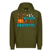 Army Green Tis' the Season To Be Grateful Premium Hoodie - Artiststas