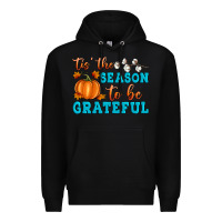 Black Tis' the Season To Be Grateful Premium Hoodie - Artiststas