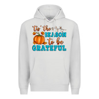 Dove Grey Tis' the Season To Be Grateful Premium Hoodie - Artiststas
