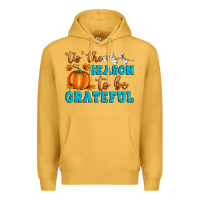 Mustard Tis' the Season To Be Grateful Premium Hoodie - Artiststas