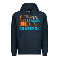 Navy Tis' the Season To Be Grateful Premium Hoodie - Artiststas