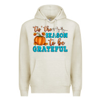 Oatmeal Heather Tis' the Season To Be Grateful Premium Hoodie - Artiststas