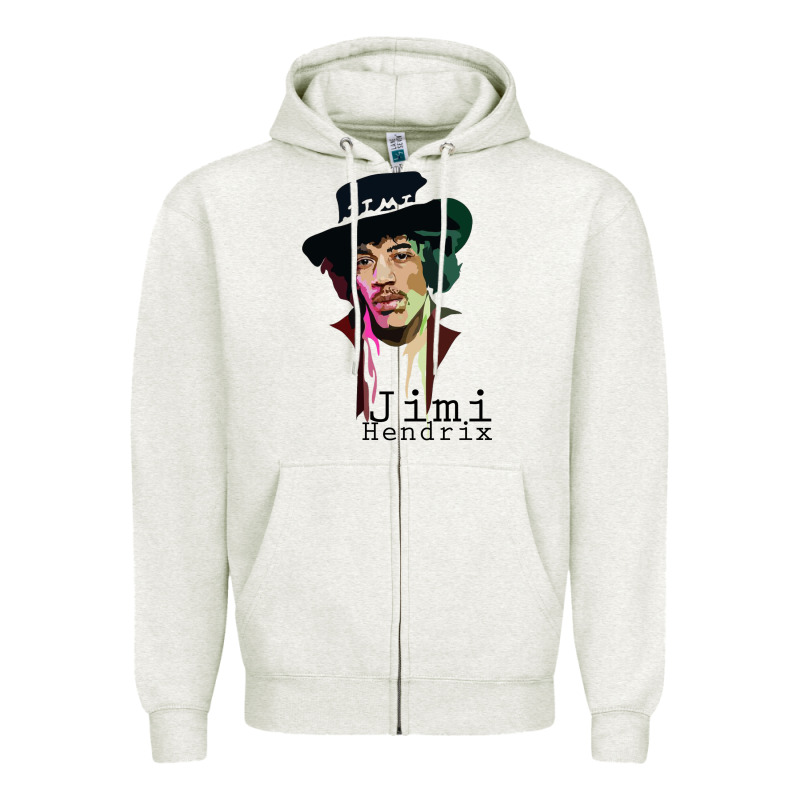 Jimi Hendrix Zipper Hoodie by artisFamous | Teevron