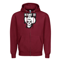 Burgundy hank iii Zipper Hoodie - artisFamous