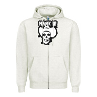 Oatmeal Heather hank iii Zipper Hoodie - artisFamous