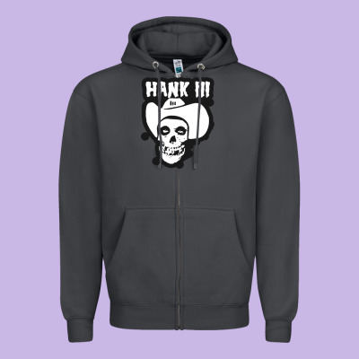 Hank Iii Zipper Hoodie Designed By Artisfamous