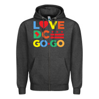 Charcoal Heather love dc gogo Zipper Hoodie - artisFamous